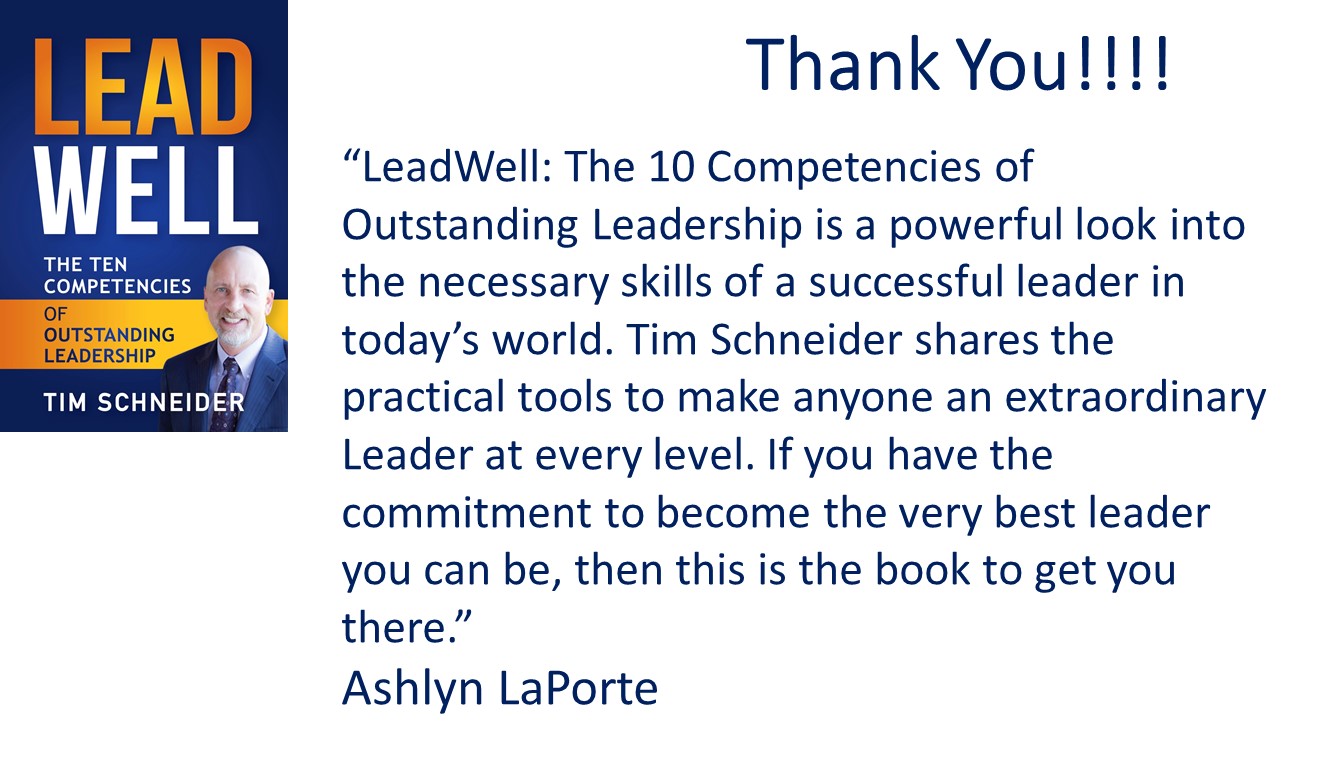 LeadWell - The Ten Competencies of Outstanding Leadership by Tim Schneider