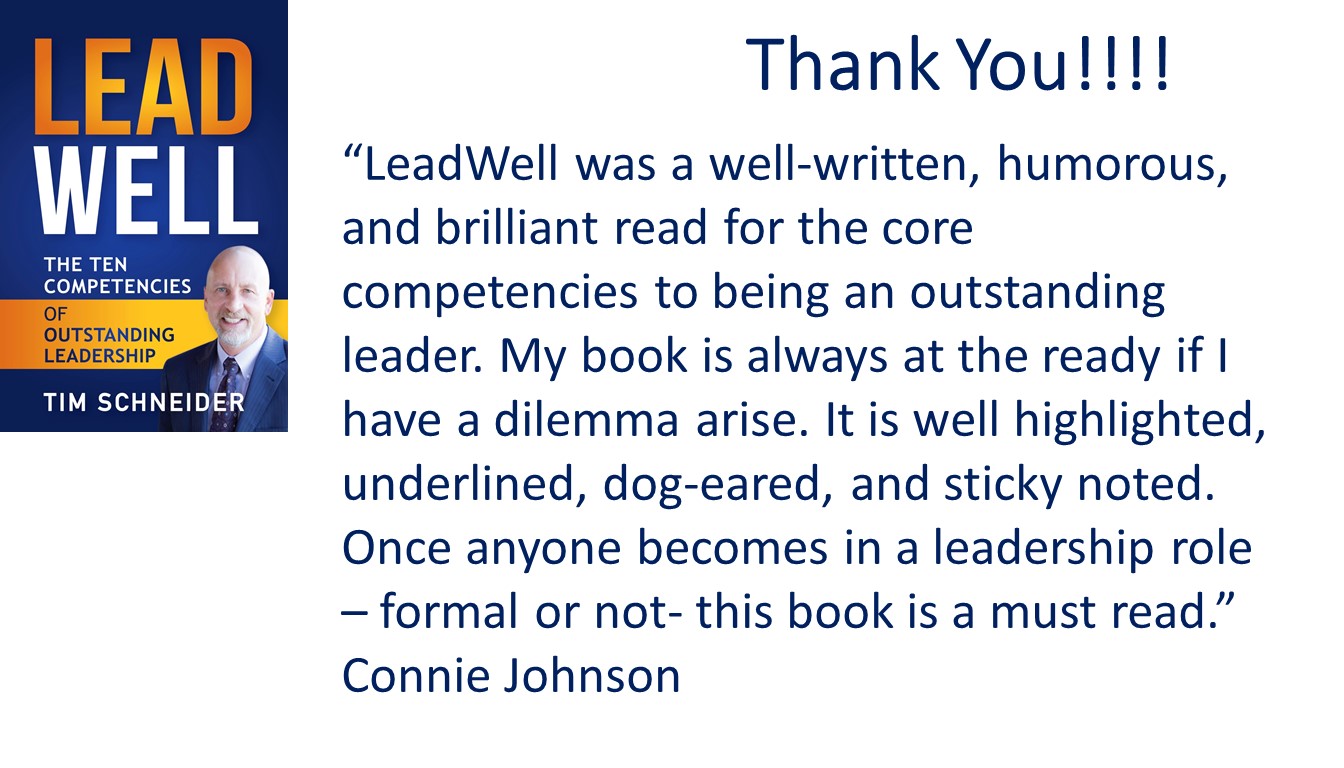 LeadWell - The Ten Competencies of Outstanding Leadership by Tim Schneider